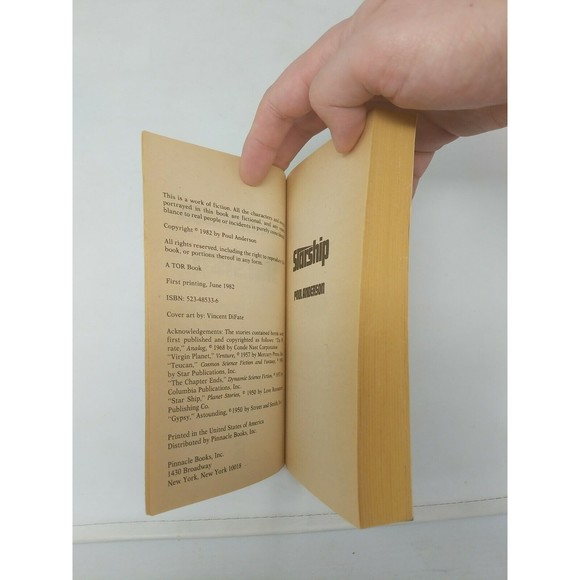 Poul Anderson Starship Psychotechnic League Tor Sci-Fi‎ 1st Print First Edition - Picture 7 of 9